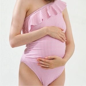 NWT Nothing Fits But KANI MAILLOT SWIMSUIT pink gingham
